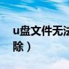 u盘文件无法删除怎么处理（u盘文件无法删除）