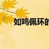 如鸣佩环的鸣是什么意思（如鸣佩环）
