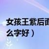 女孩王紫后面加什么字好听（男孩王紫后面什么字好）