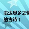 表达思乡之情的古诗句有哪些（表达思乡之情的古诗）