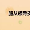 服从领导安排的成语（服从领导安排）