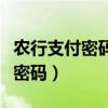 农行支付密码错误次数超限怎么办（农行支付密码）