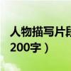 人物描写片段200字左右初中（人物描写片段200字）