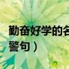 勤奋好学的名言警句有哪些（勤奋好学的名言警句）