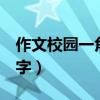 作文校园一角300字作文（作文校园一角300字）