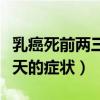 乳癌死前两三天的症状有哪些（乳癌死前两三天的症状）