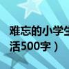 难忘的小学生活500字六年级（难忘的小学生活500字）