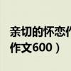 亲切的怀恋作文600字高中作文（亲切的怀恋作文600）