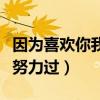 因为喜欢你我努力过句子抖音（因为喜欢你我努力过）