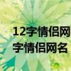 12字情侣网名好听十二个字的游戏名字（12字情侣网名）