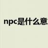 npc是什么意思网络用语（npc是什么意思）