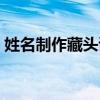 姓名制作藏头诗手机软件（姓名藏头诗制作）