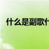 什么是副歌什么是主歌歌词（什么是副歌）