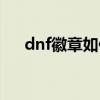 dnf徽章如何使用（dnf的徽章怎么用）