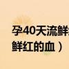 孕40天流鲜红色血能保住吗（怀孕40多天流鲜红的血）