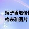 娇子香烟价格表和图片2023款（娇子香烟价格表和图片）