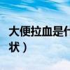大便拉血是什么症状表现（大便拉血是什么症状）