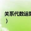 关系代数运算是以()为基础的运算（关系代数）