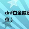 dnf白金徽章怎么样（dnf白金徽章打哪个部位）