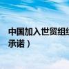 中国加入世贸组织的承诺都兑现了吗（中国加入世贸组织的承诺）