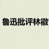 鲁迅批评林徽音的文章（鲁迅和林徽因骂战）