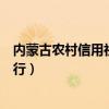 内蒙古农村信用社网上银行官网（内蒙古农村信用社网上银行）
