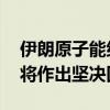 伊朗原子能组织主席：若反伊决议草案通过 将作出坚决回应