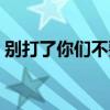 别打了你们不要再打了（俺去啦怎么打不开）