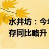 水井坊：今年“加倍下注”臻酿八号 渠道库存同比略升