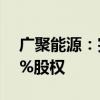广聚能源：完成收购控股子公司广聚亿达40%股权