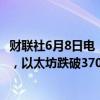 财联社6月8日电，财联社6月8日电，比特币跌破70000美元，以太坊跌破3700美元。