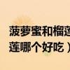 菠萝蜜和榴莲哪个更有营养价值（菠萝蜜和榴莲哪个好吃）