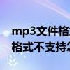 mp3文件格式不支持的解决办法（mp3文件格式不支持怎么办）