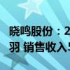 晓鸣股份：2024年5月销售鸡产品1596.78万羽 销售收入5275.77万元