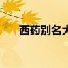 西药别名大全及分类（西药别名大全）
