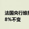 法国央行维持法国2024年GDP预期在增长0.8%不变
