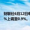 财联社6月12日电，高盛将英国2024年GDP增长预测从0.8%上调至0.9%。