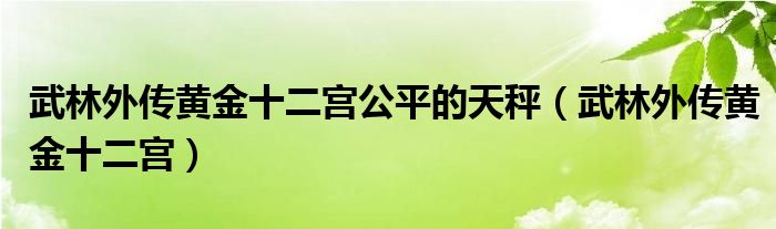 武林外传十个问题（武林外传十二星座任务）