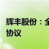 辉丰股份：全资子公司签订氨氢能源领域合作协议