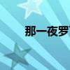 那一夜罗百吉歌词（那一夜罗百吉）
