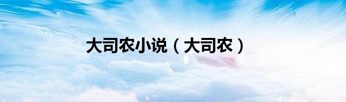 大司农朱什么（大司农司名词解释）