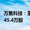 万集科技：董事、副总经理刘会喜拟减持不超45.4万股
