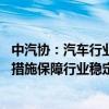 中汽协：汽车行业总体运行依然面临较大压力 需要采取有效措施保障行业稳定发展