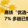 高铁“优选一等座”票价出炉：比一等座贵37% 多趟已售罄
