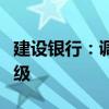 建设银行：调整部分代销公募基金产品风险等级