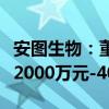 安图生物：董事长、实控人苗拥军拟继续增持2000万元-4000万元