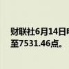 财联社6月14日电，欧股跌幅扩大，法国CAC指数下跌2%至7531.46点。
