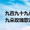 九百九十九朵玫瑰歌词啥意思呢?（九百九十九朵玫瑰歌词）