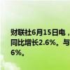 财联社6月15日电，美国银行预计美国5月核心PCE环比将增长0.2%，同比增长2.6%。与此同时，整体PCE可能环比上涨0.06%，同比增长2.6%。