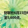 财联社6月15日电，高盛策略师把标普500指数目标位上调至5,600点。